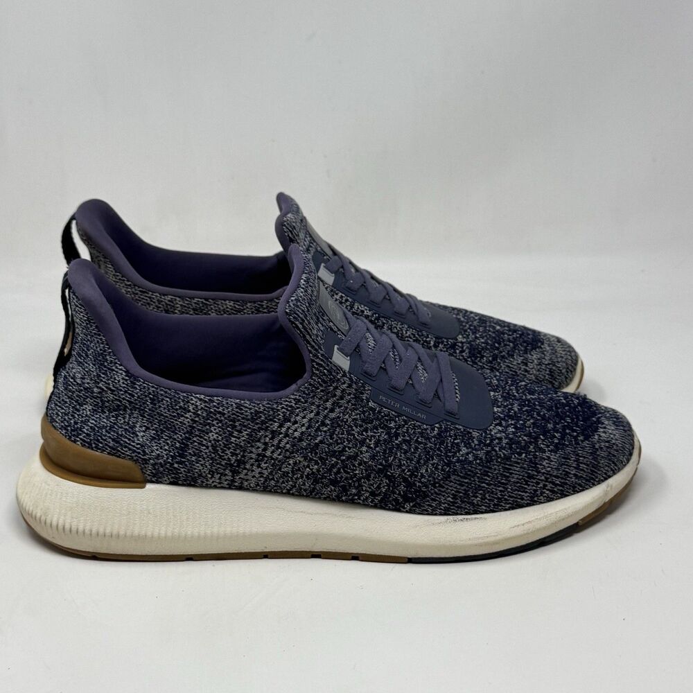 Peter Millar Hyperlight Apollo Shoes Mens 11 Blue Knit Slip On Sneakers